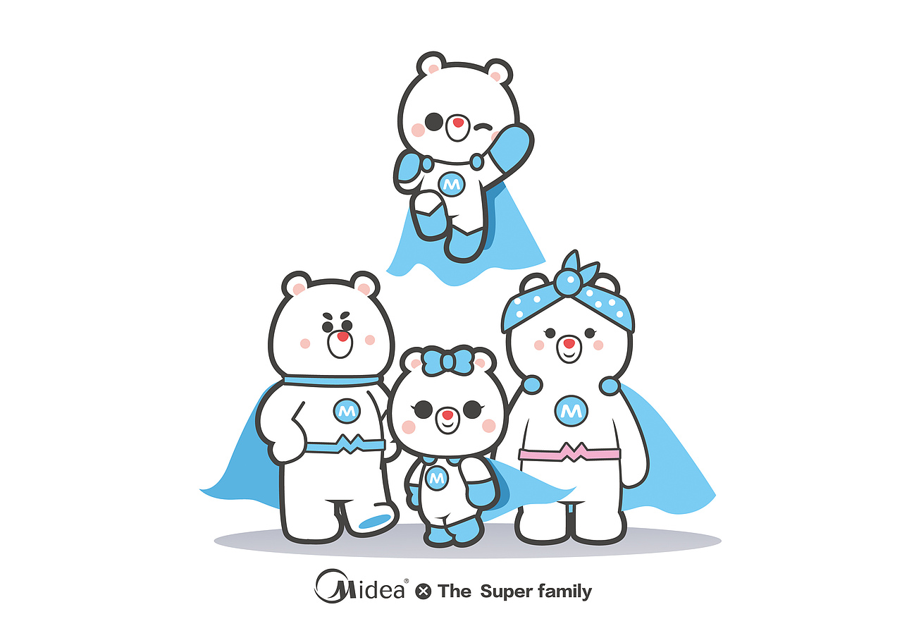 智慧家族（图ZODY5NzEwNDQ=） - IP形象 - 站酷设计师怪肉肉RORO原创素材 - 站酷ZCOOL