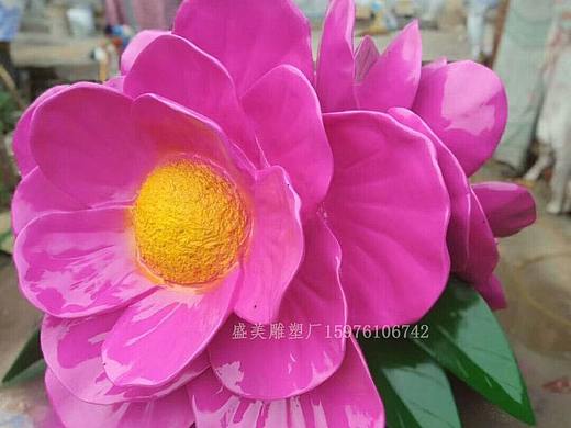 玻璃钢海棠花雕塑 仿真玫瑰花牡丹花木棉花模型