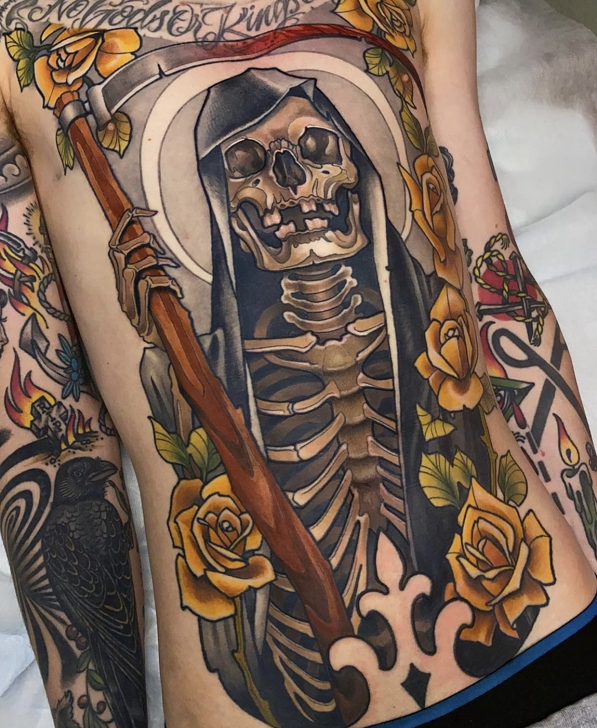 重彩newschool风格大型纹身欧美彩色