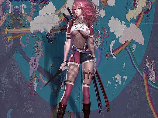 游戏角色原画   美女战士