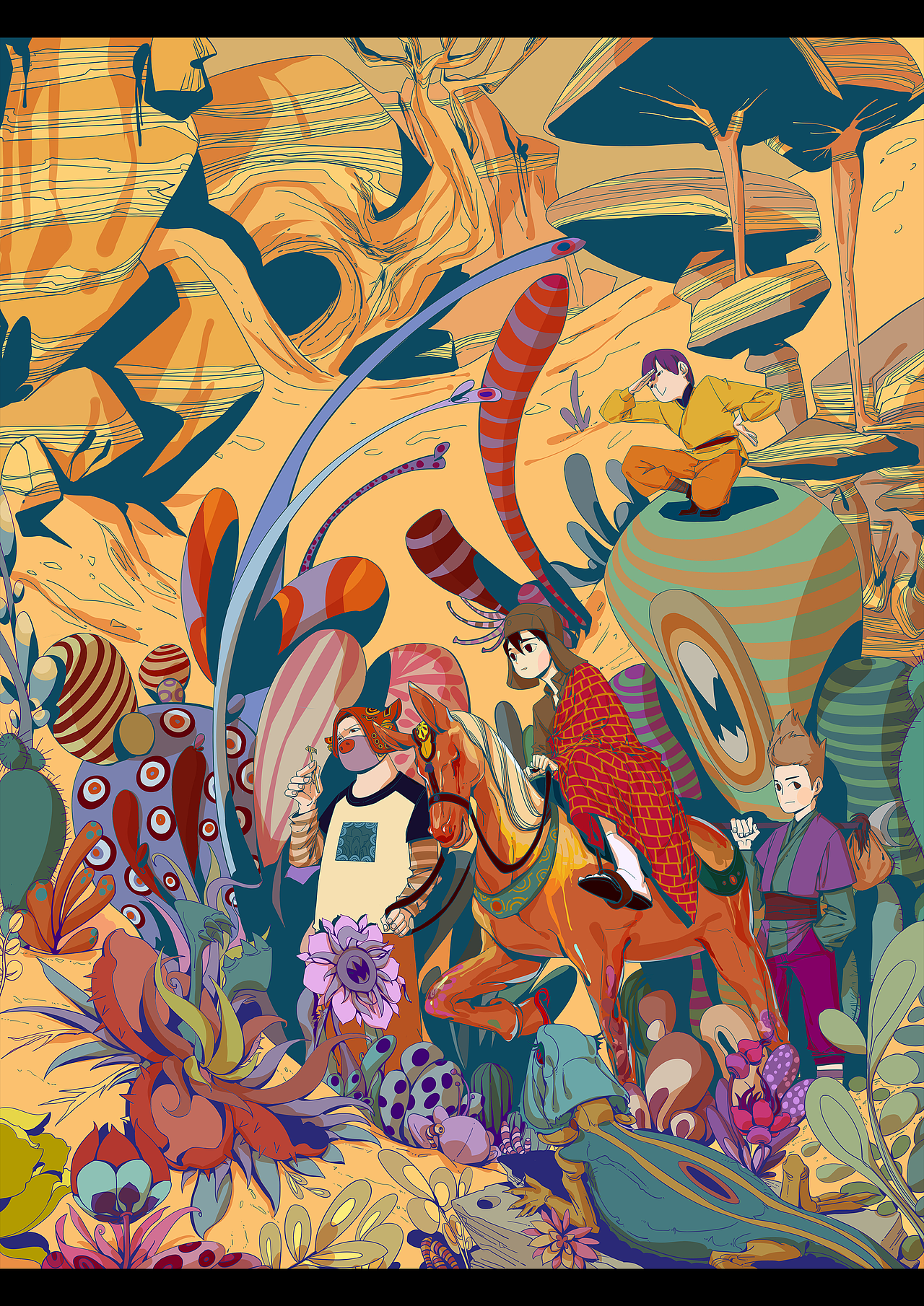 #我身在世外#洛阳国风单品宣传插画（图ZMTc3ODg5OTcy） - 商业插画 - 站酷设计师瘦骨原创素材 - 站酷ZCOOL