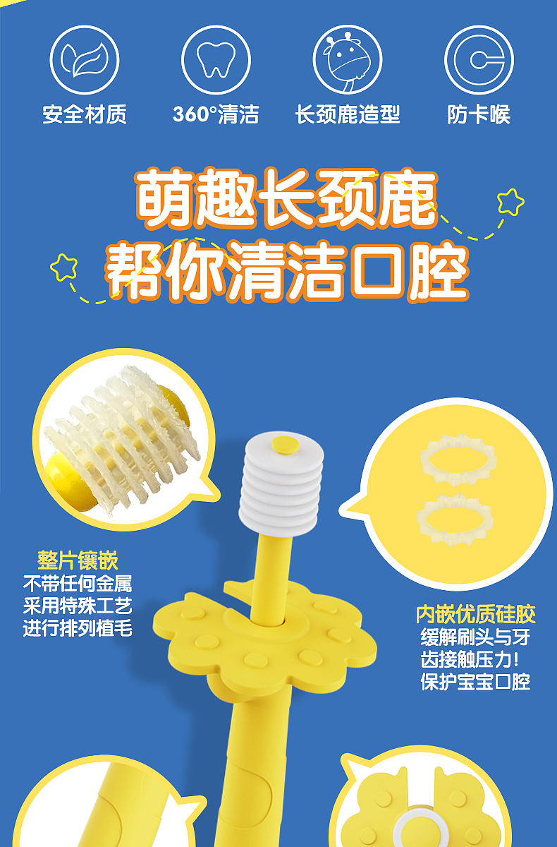 儿童牙刷360度可爱长颈鹿（图ZMjgyMTQ4MzY4） - 电商 - 站酷设计师随遇而安v5原创素材 - 站酷ZCOOL