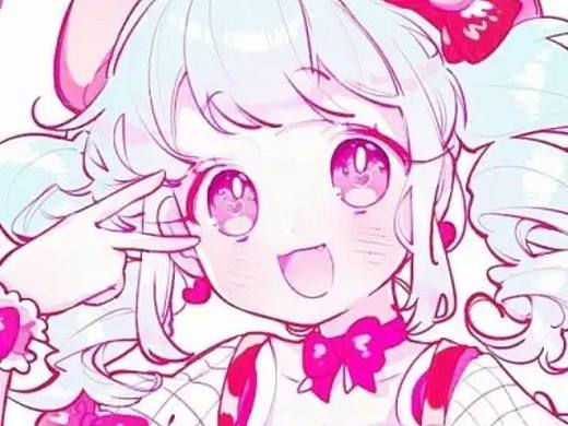 粉色系女生头像。