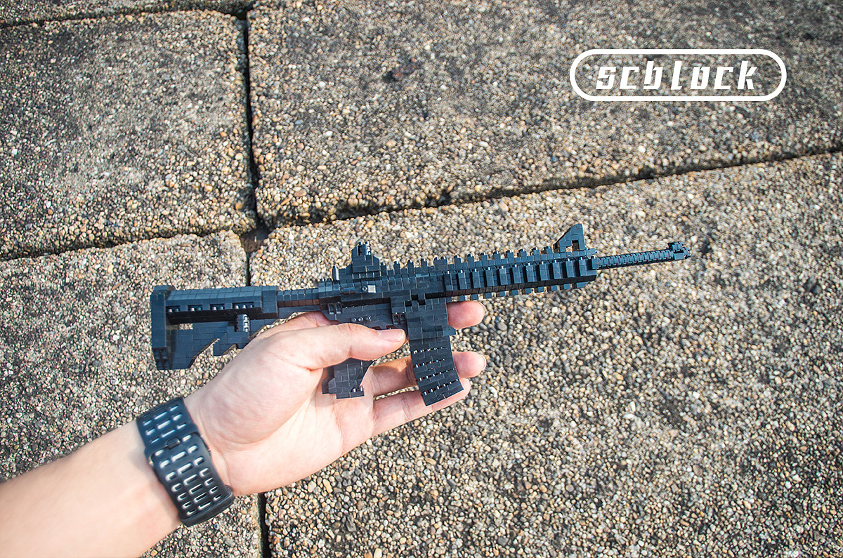 scblock绝地求生吃鸡武器akm498k微积木作品欣赏