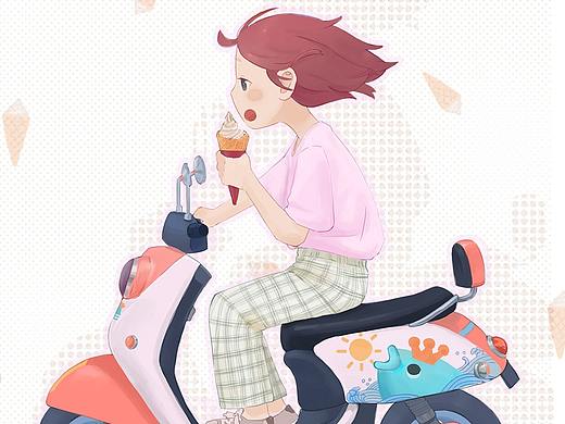 街对面的水果摊