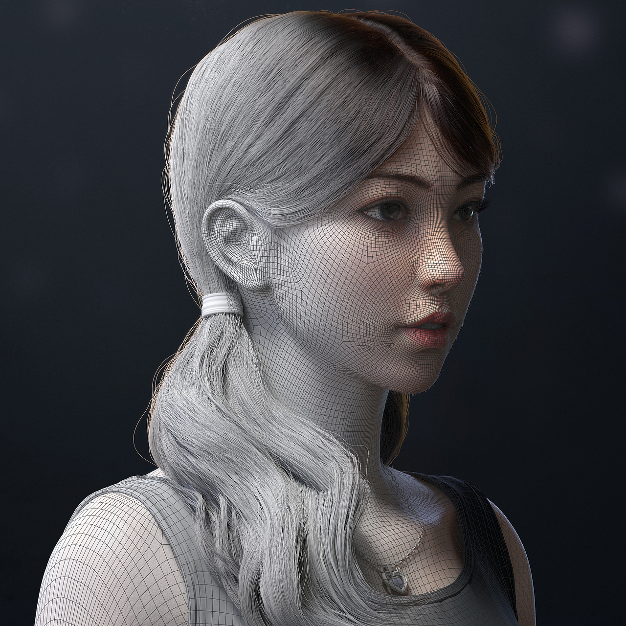 cg写实美型角色《叶未央》