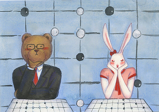 熊先生和兔子小姐的约会（图ZMjg4NzMxMzQw） - 艺术插画 - 站酷设计师Yahee鸦和原创素材 - 站酷ZCOOL