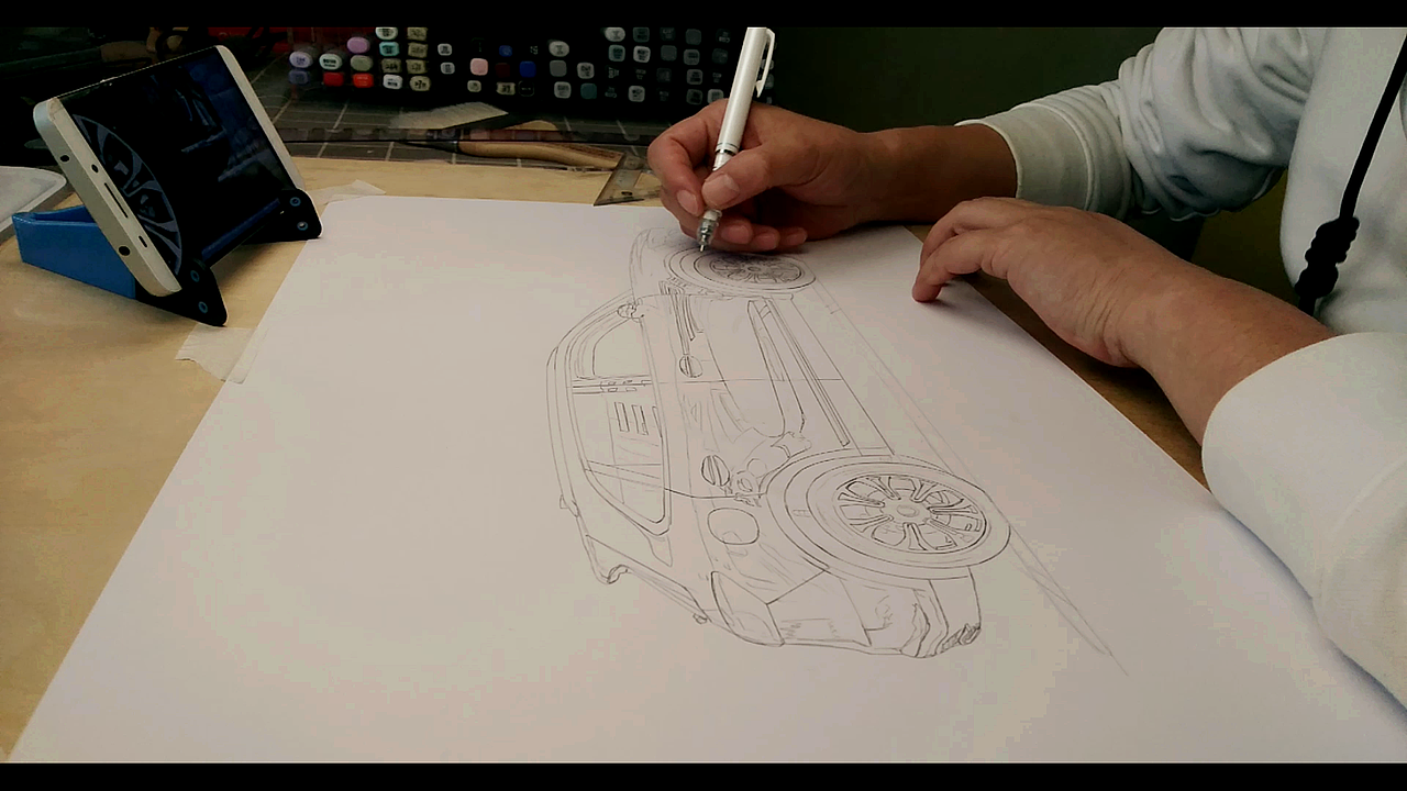 马克笔手绘红旗HS5（图ZMjUyNzQ5NTMy） - 创作习作 - 站酷设计师xyikai吉原创素材 - 站酷ZCOOL