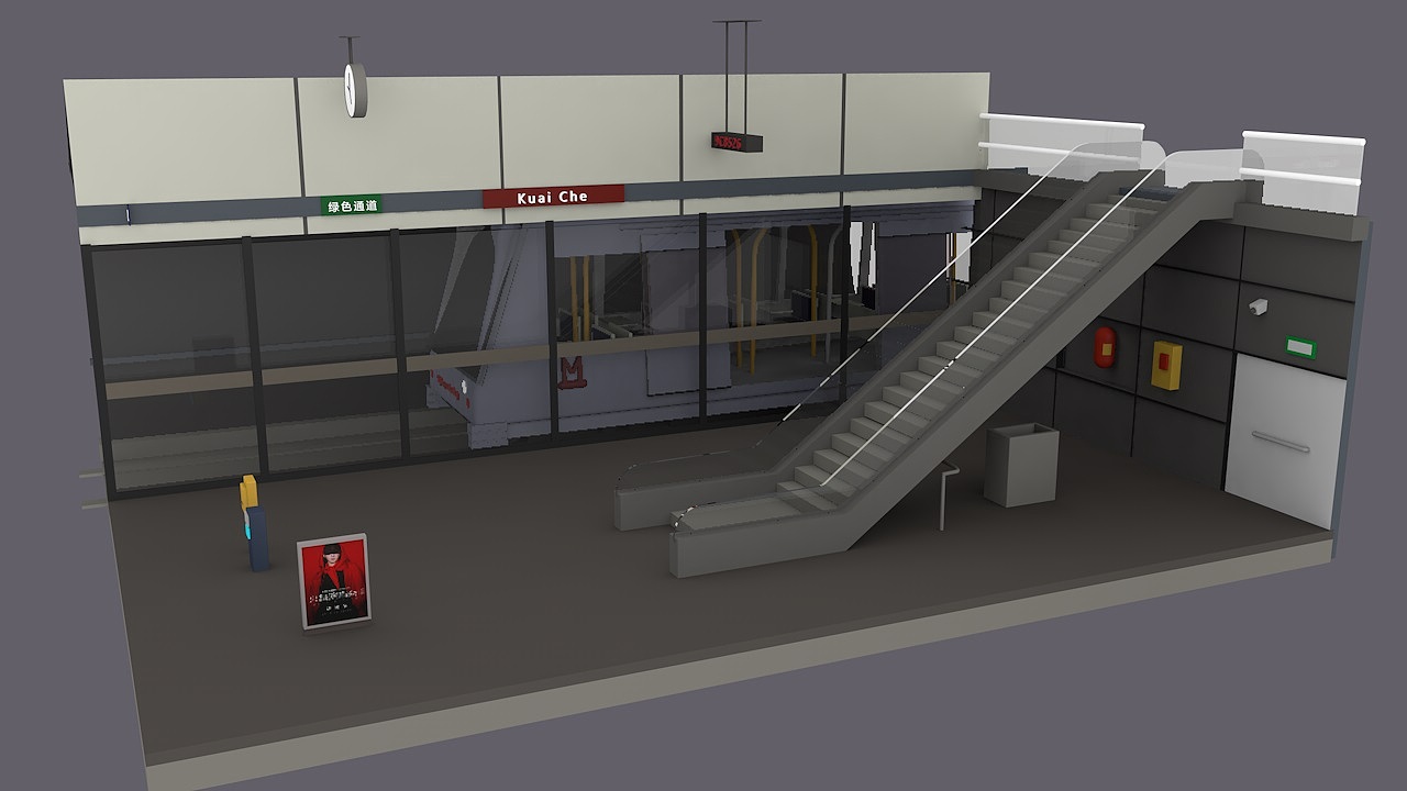 c4d临摹车站|三维|场景|萧萧的萧 - 原创作品 - 站酷 (zcool)