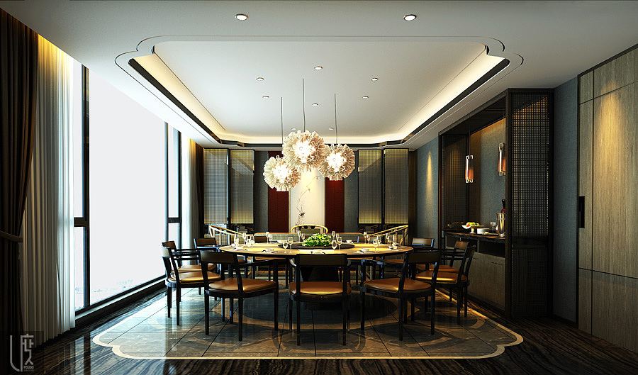 餐厅大包间设计效果图