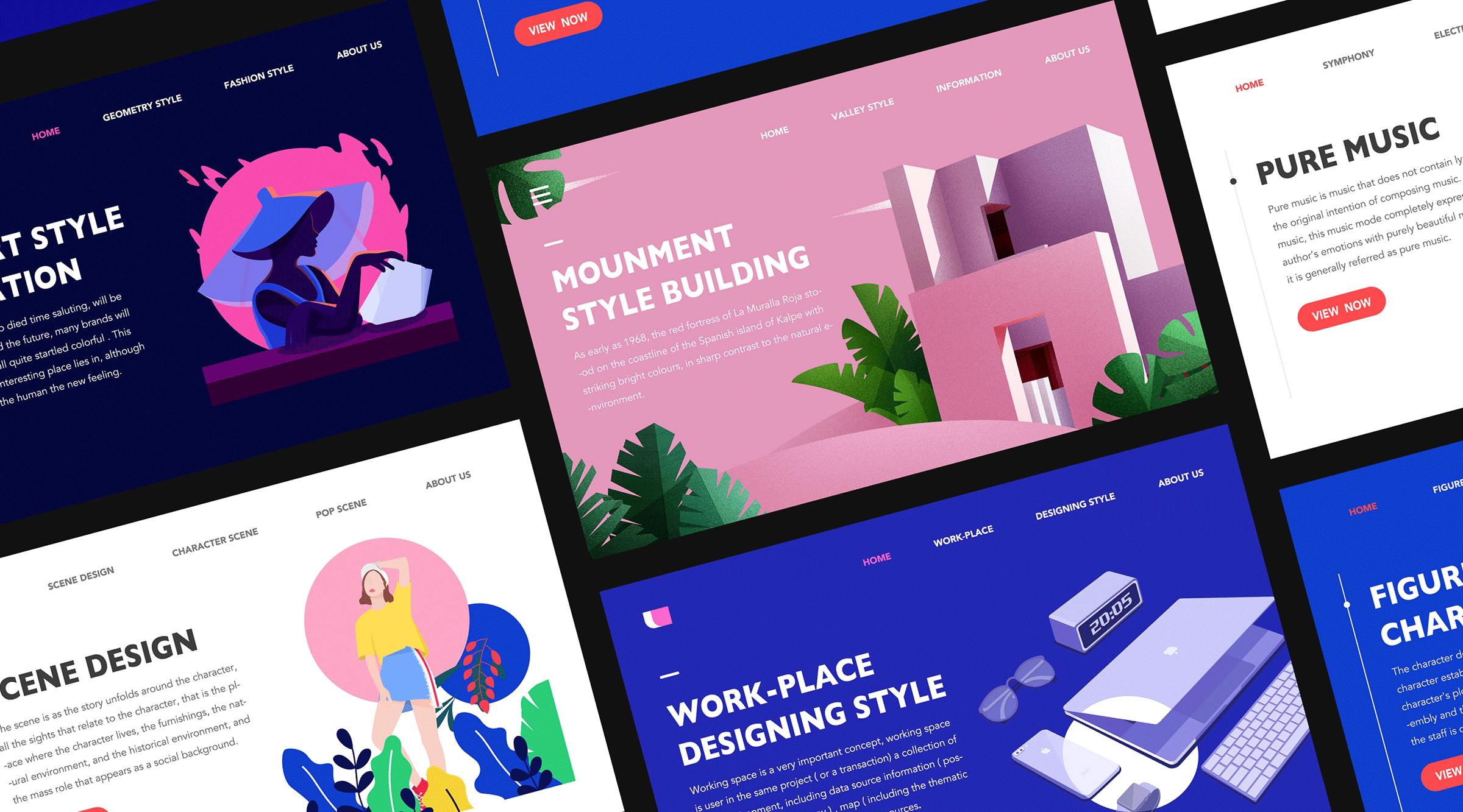 插画风格合集（图ZMTYzMDk1MjEy） - 艺术插画 - 站酷设计师长颈鹿与斑马原创素材 - 站酷ZCOOL