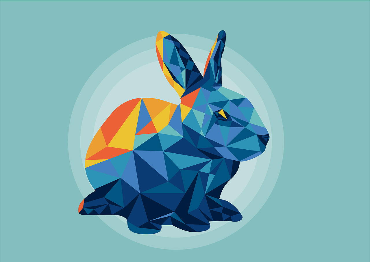 十二生肖lowpoly风格插画