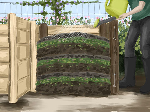 【治愈的花园】开始堆肥（插画）（个人主页-ZNjI0NjUxMzY=） - 创作习作 - 站酷设计师沨之信原创素材 - 站酷ZCOOL