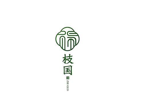 枝国茶 logo设计