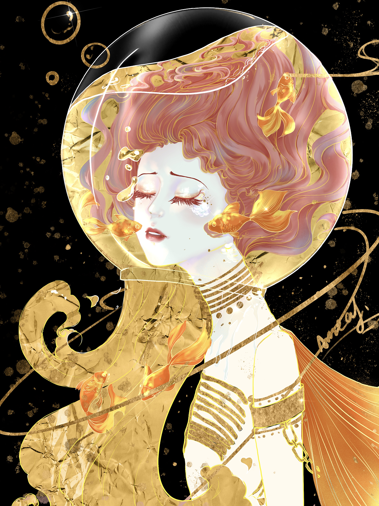 练习〕锦鲤|插画|创作习作|玛雅公主w - 原创作品 - 站酷 (zcool)