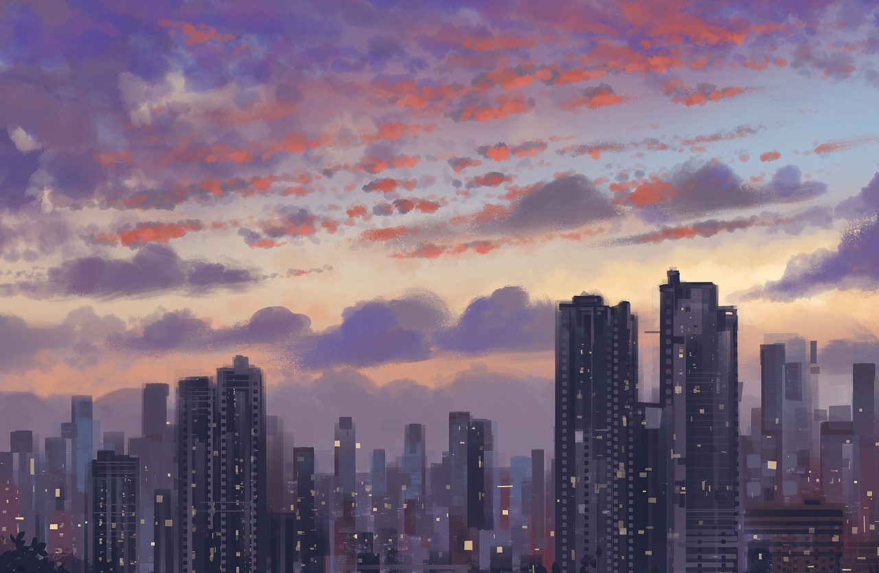 插画 一起看日落吧（图ZMjc3NDY3MDQw） - 商业插画 - 站酷设计师诚星s原创素材 - 站酷ZCOOL