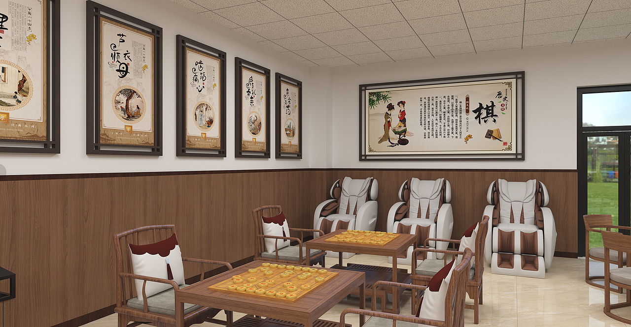 村里老年活动室（图ZMjY4OTU2NTQ4） - 其他空间 - 站酷设计师山山黄燕飞原创素材 - 站酷ZCOOL