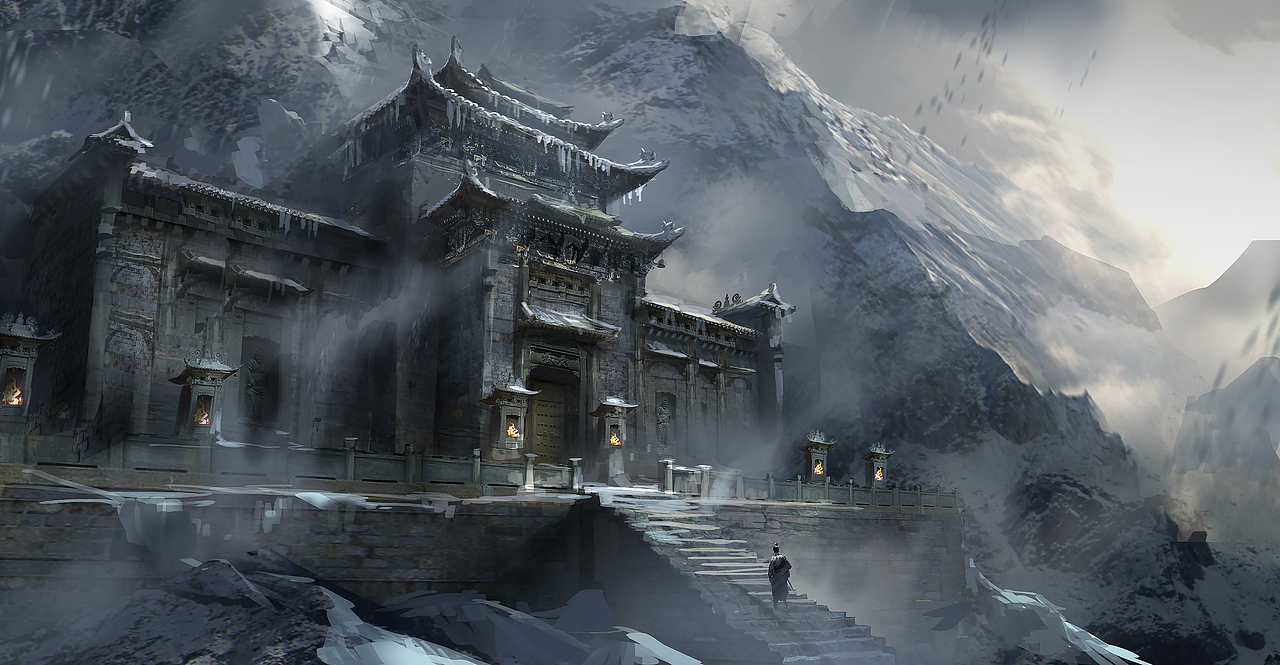 雪山派修炼场入口（图ZMTg3MzM2NTI4） - 概念设定 - 站酷设计师tommyp原创素材 - 站酷ZCOOL