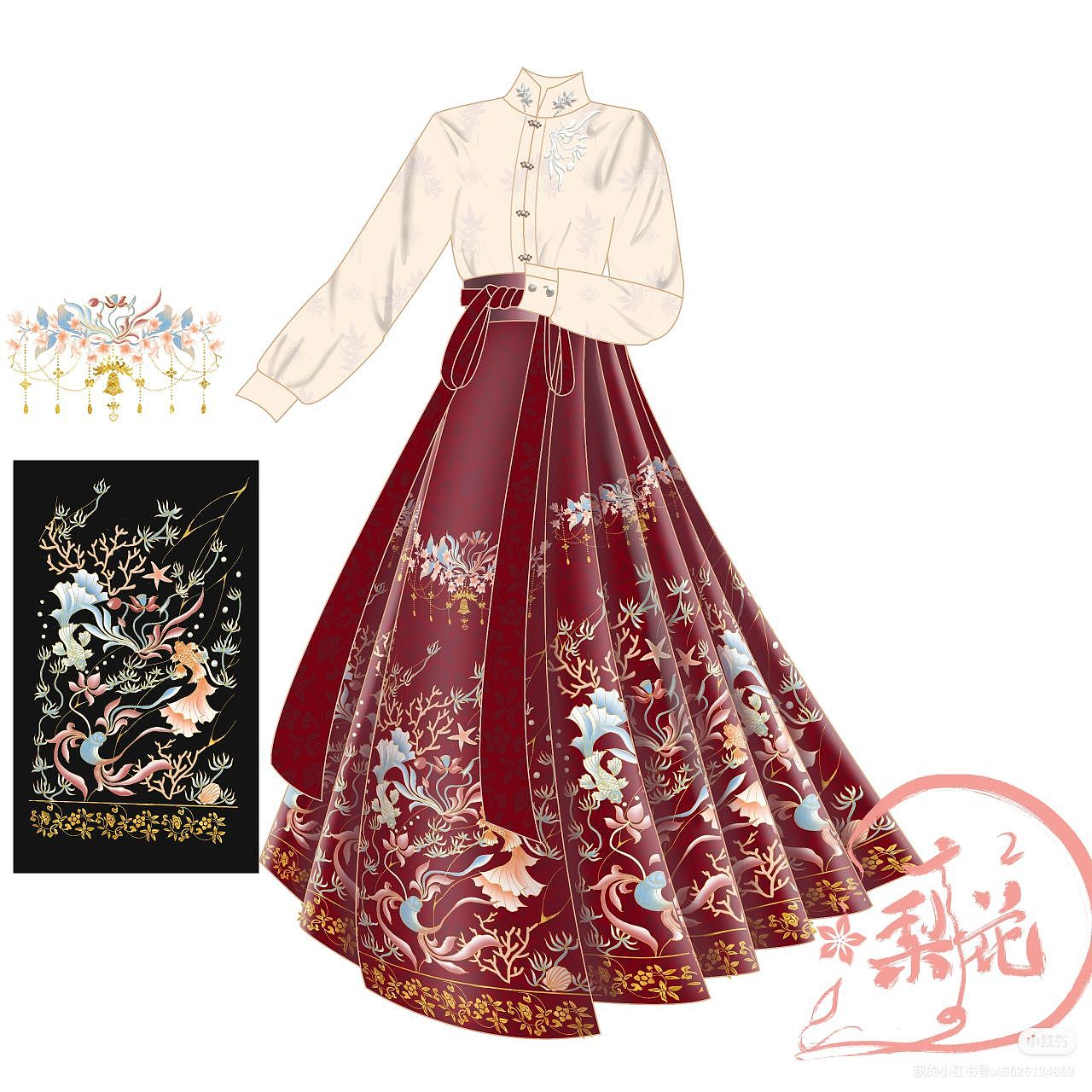 马面裙春秋款待出（图ZMzU5OTI3NzY0） - 传统/民族服饰 - 站酷设计师A5626124863原创素材 - 站酷ZCOOL