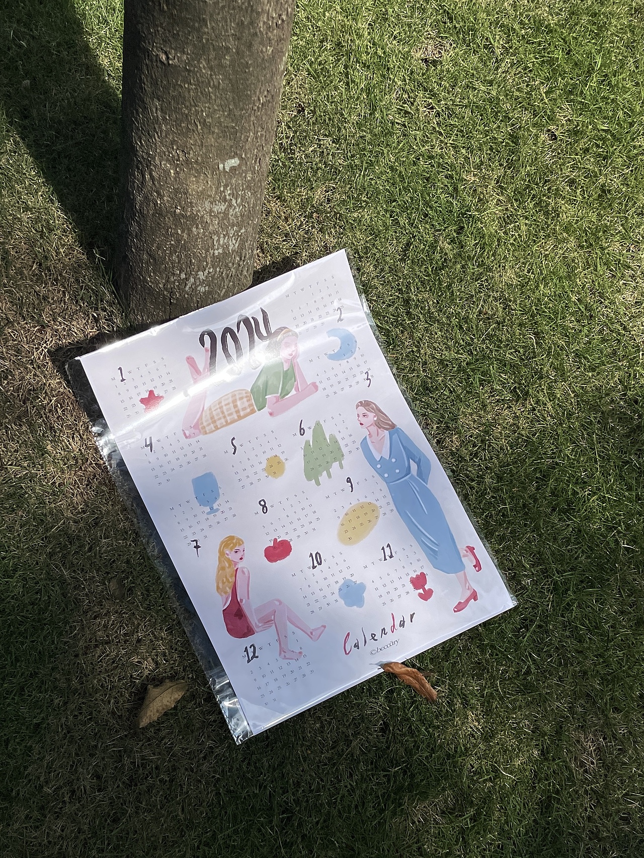 2024年原创插画挂历（图ZMzU3MjQ3MTU2） - 艺术插画 - 站酷设计师beccary原创素材 - 站酷ZCOOL