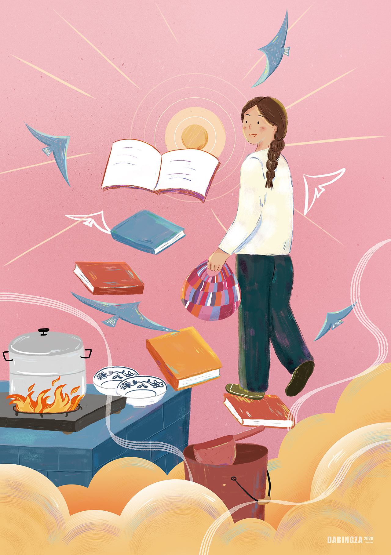 读者配图（图ZMjQ2MjU1ODg4） - 商业插画 - 站酷设计师大冰咂原创素材 - 站酷ZCOOL