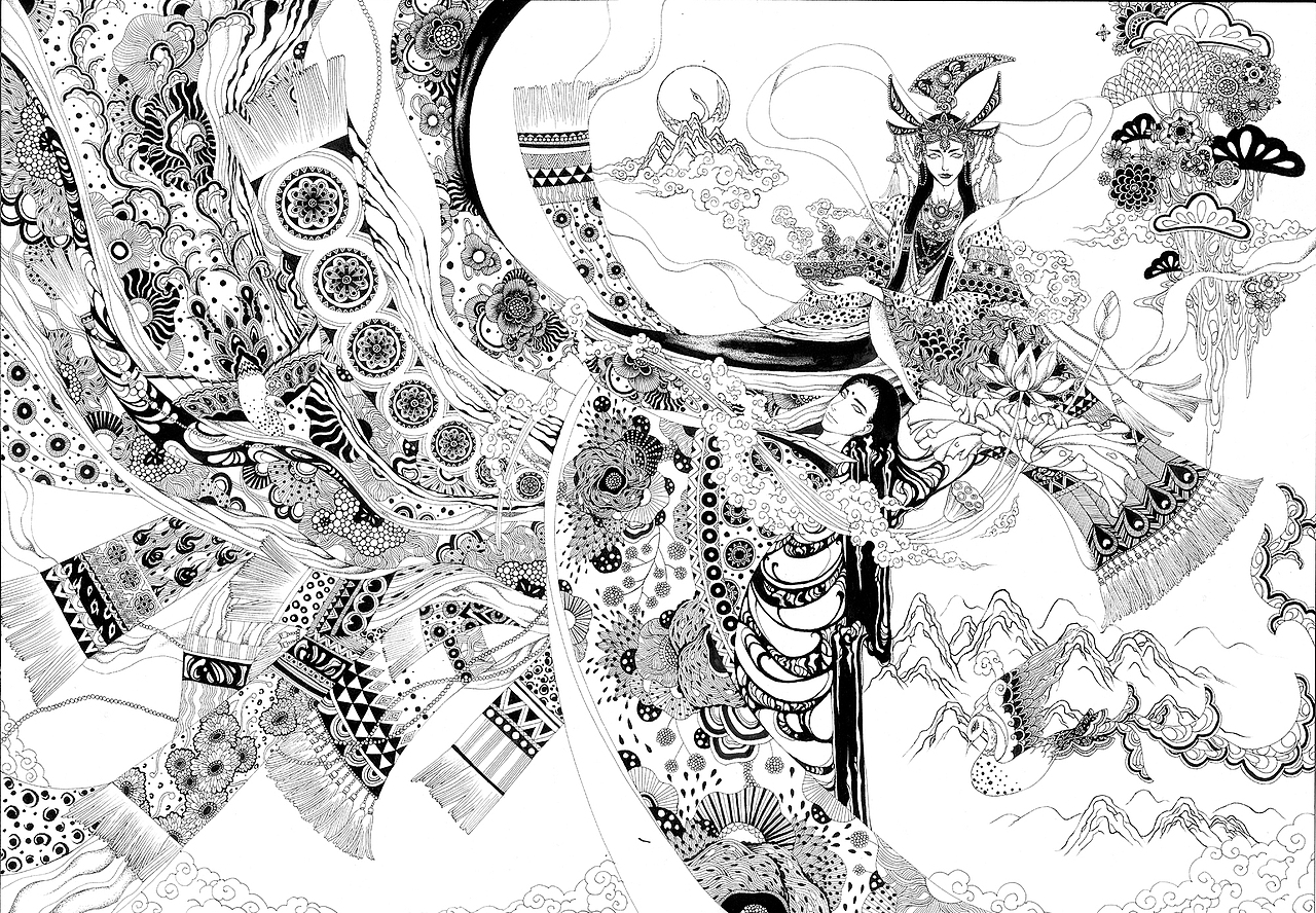 和合二仙（图ZMTI5NTQ2MzMy） - 创作习作 - 站酷设计师杨焜原创素材 - 站酷ZCOOL