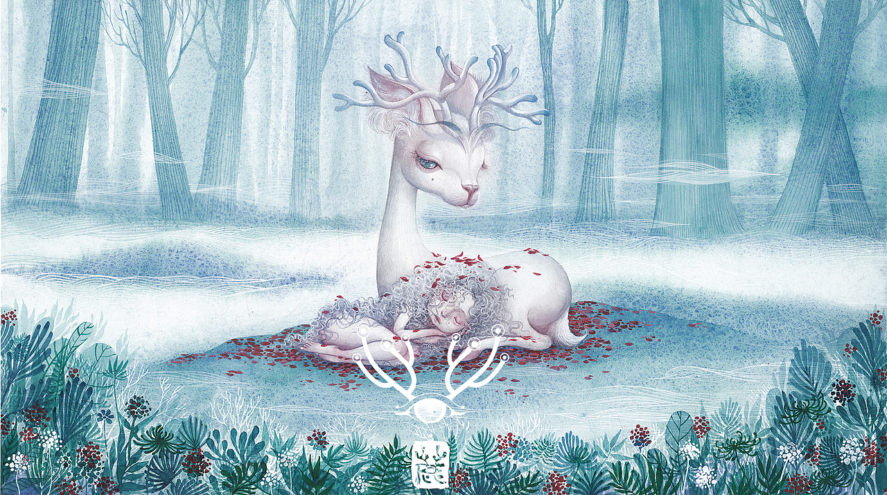 《鹿娘》draw by 付璐 (不管了_鹿)