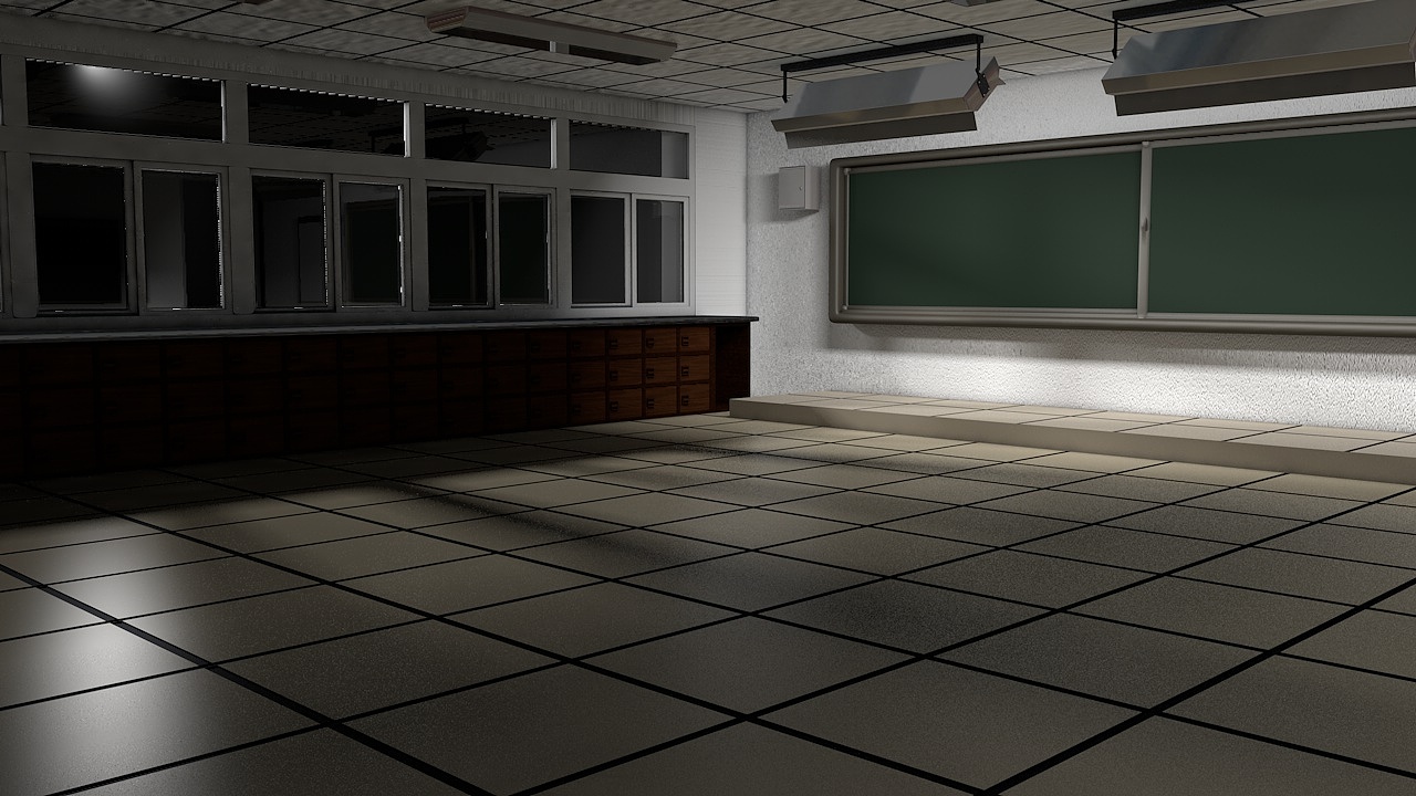 171中学教室场景渲染