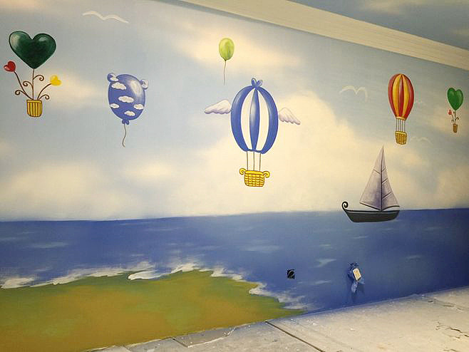 儿童房墙绘儿童房手绘墙儿童房墙绘作品