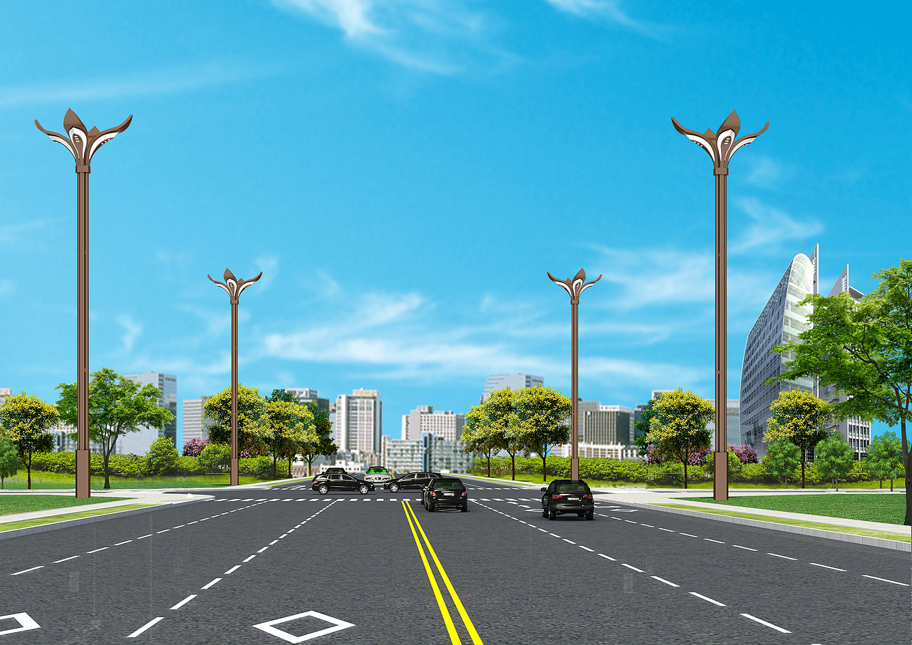 云裳景观路灯-双臂路灯-高低臂路灯-多杆合一路灯（图ZMjUwMDI1NDI4） - 产品摄影 - 站酷设计师世博光电景观灯原创素材 - 站酷ZCOOL