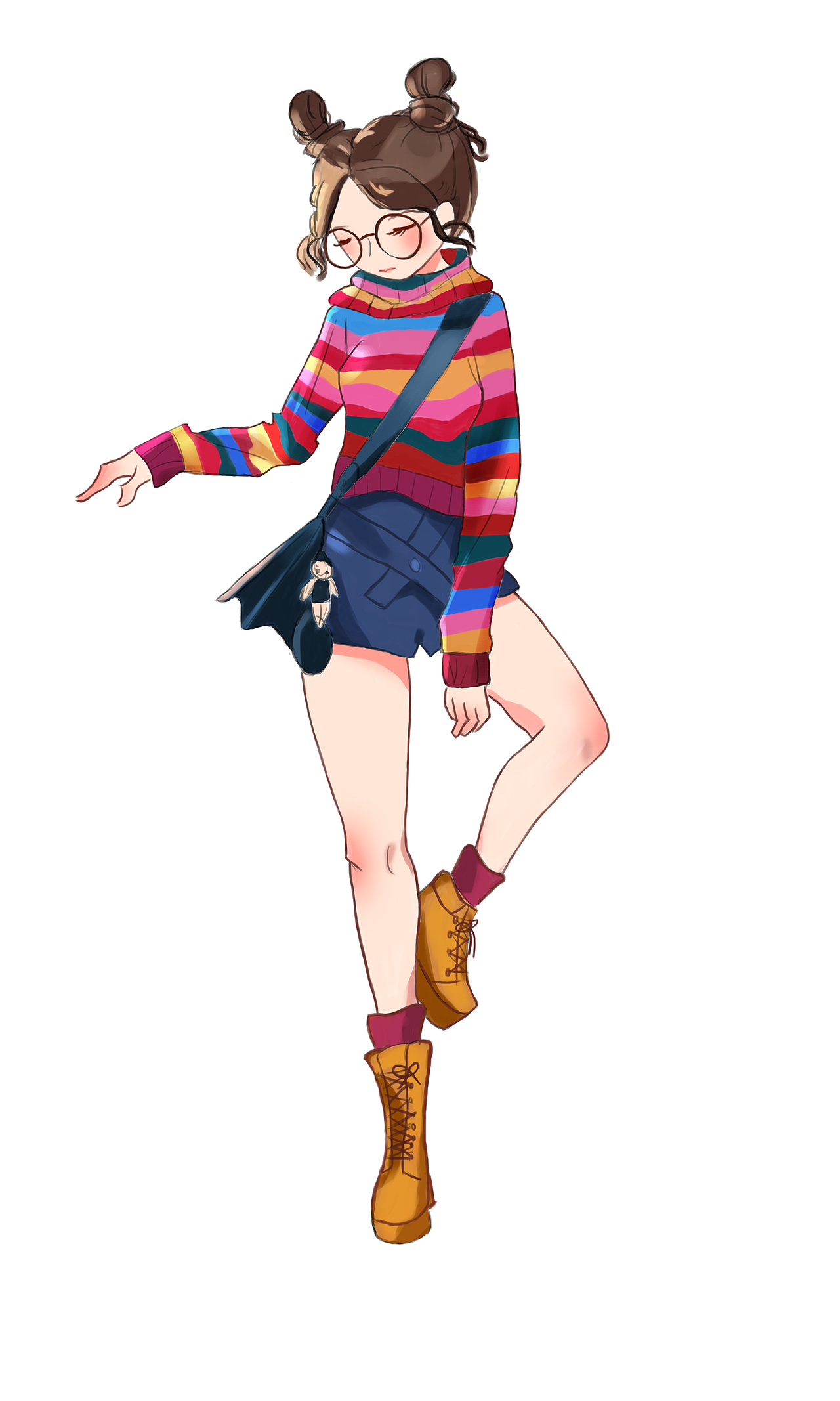 七月到十月好像一直在忙,加班两个月,没大块时间画画