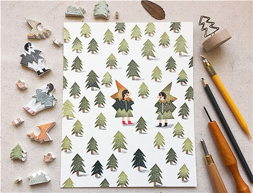 《橡皮章插画狂想曲》 路上路（图ZMTEwODg0MTI4） - 商业插画 - 站酷设计师路上路原创素材 - 站酷ZCOOL