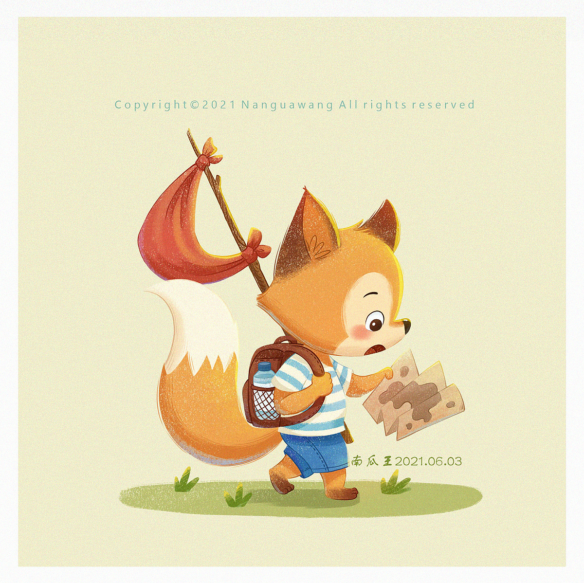 Premium Vector | Cute sad fox character sitting on the floor and crying ...