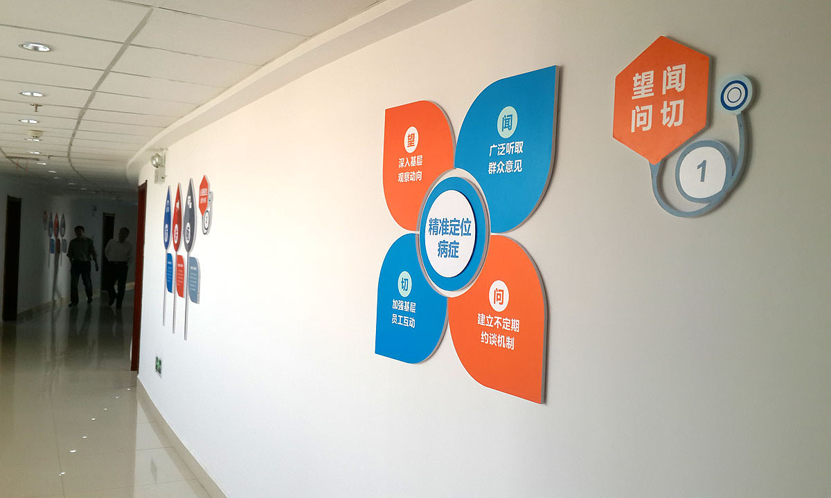 某电力公司花花异形展板上墙实景花个够