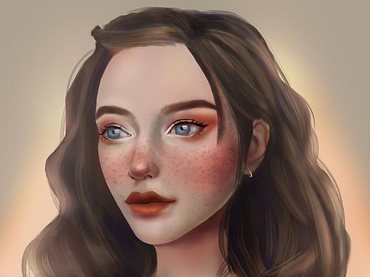 厚涂女头像练习