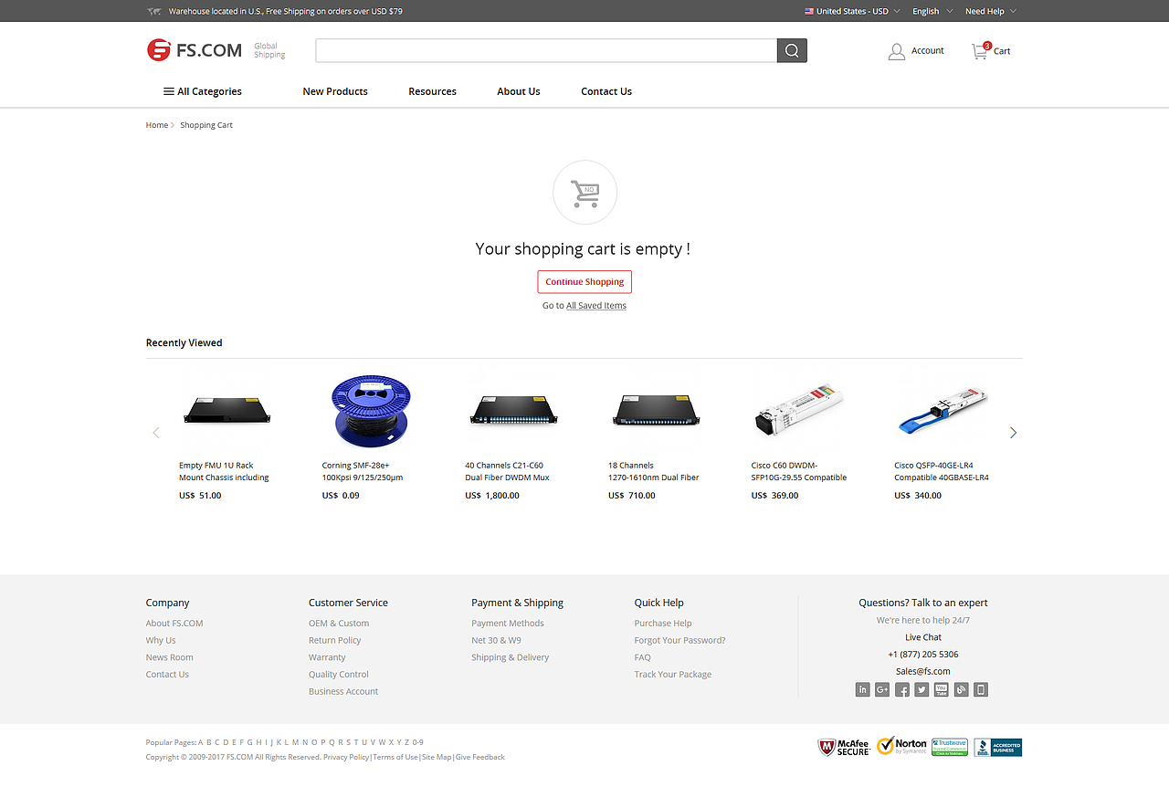 shopping cart-空状态