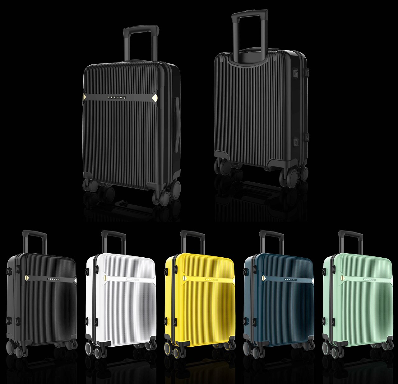 大小轮前开口拉杆硬箱设计