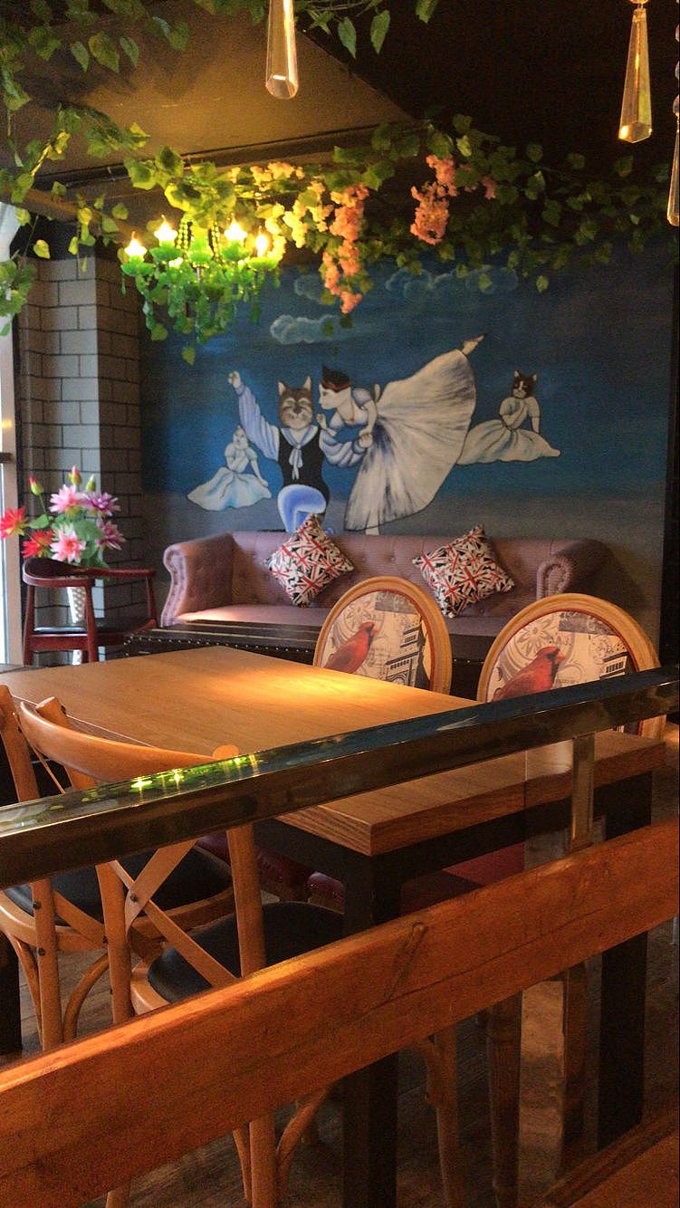 咖啡馆3D原型设计漫猫咖啡