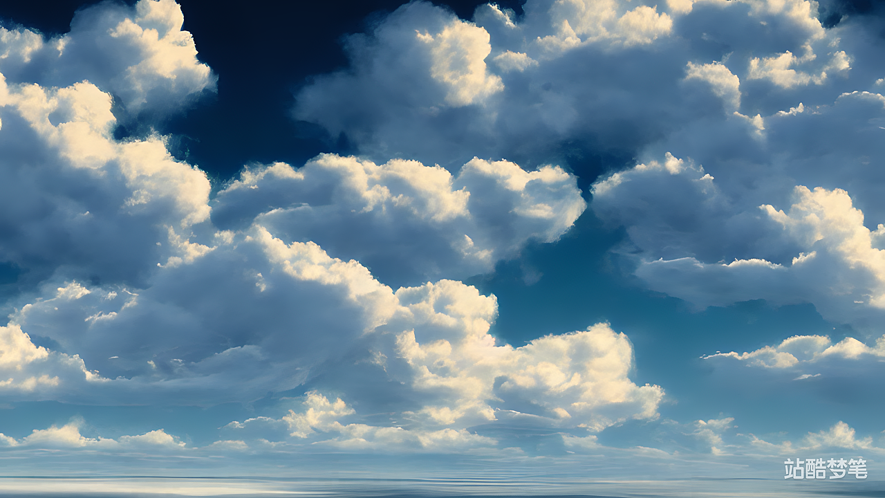 #站酷梦笔#天空白云,空灵寂静