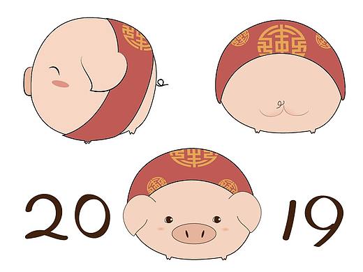 自制简单的猪年新年素材