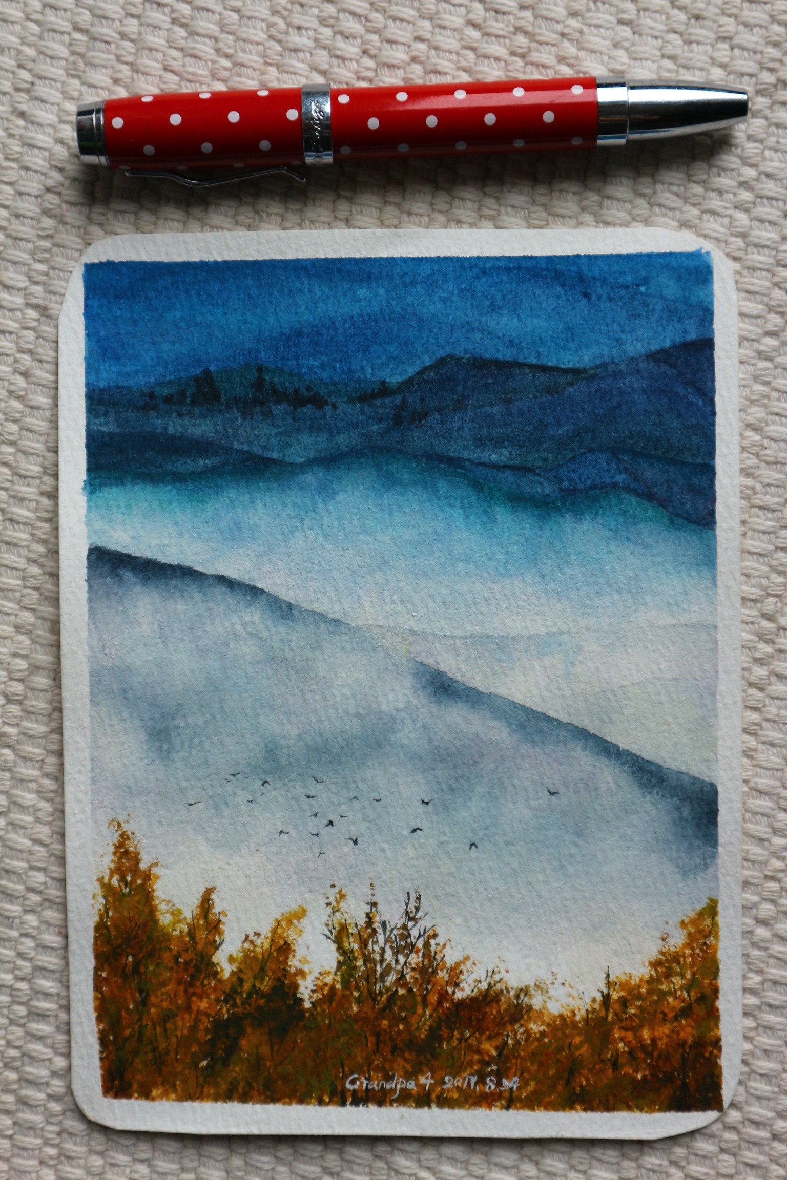 水彩明信片-2017-2018的部分作品