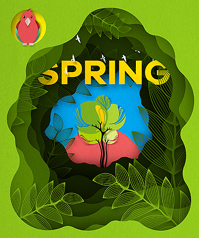 spring（图ZMjU5ODcyOTI=） - 其他平面 - 站酷设计师麟多多原创素材 - 站酷ZCOOL