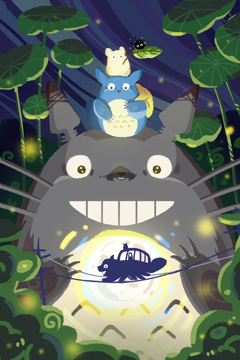 龙猫"热狗"中秋闪屏人物三视图哪吒海报临摹举报收藏分享原创作品插画