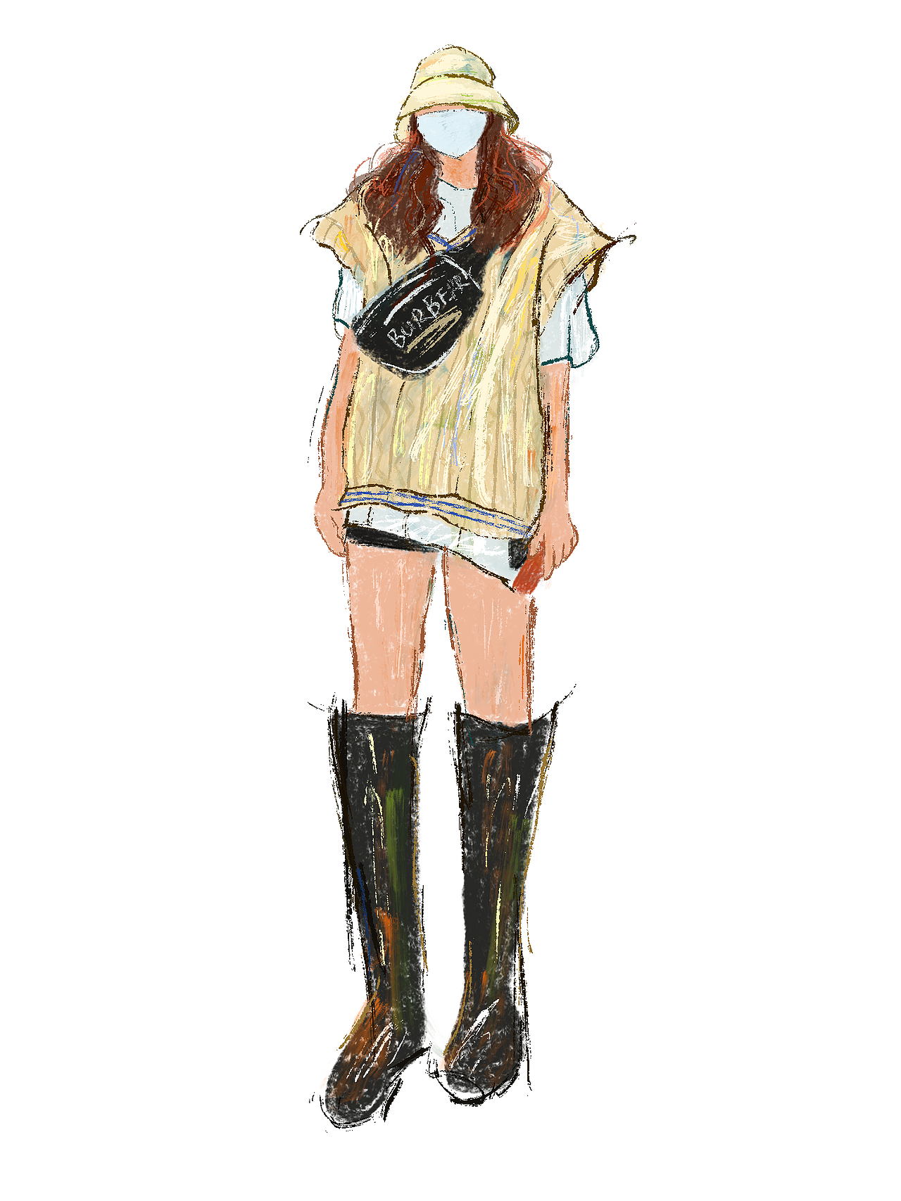 插画｜春日穿搭（图ZMjQ0NTA5OTIw） - 创作习作 - 站酷设计师爱画画的莫妮卡原创素材 - 站酷ZCOOL