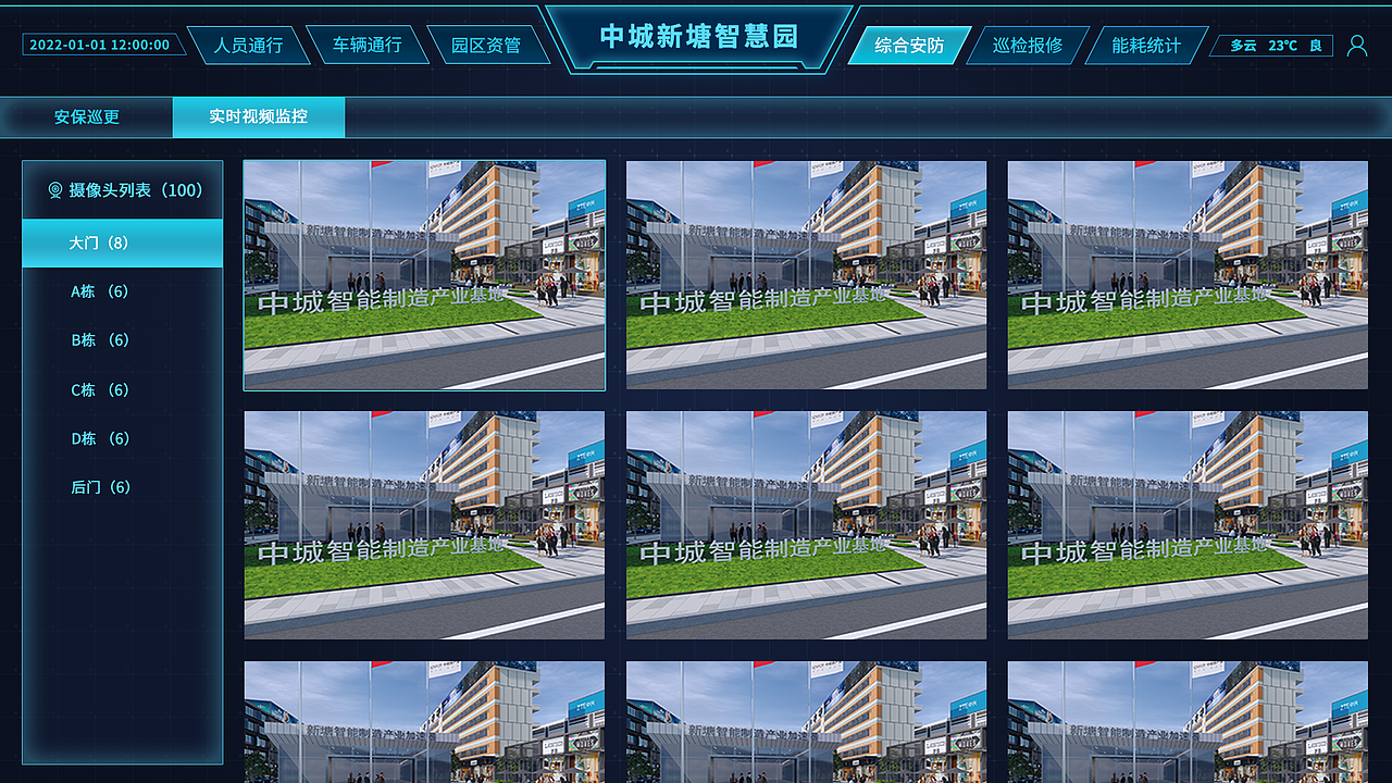 智慧园区可视化数据-大屏展示（图ZMjg4NjY1ODcy） - 其他UI - 站酷设计师那些花儿er原创素材 - 站酷ZCOOL