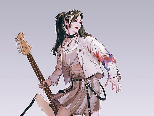 【朋克甜心】立绘设计（个人主页-ZNTgzOTUwNTY=） - 商业插画 - 站酷设计师芈砾原创素材 - 站酷ZCOOL