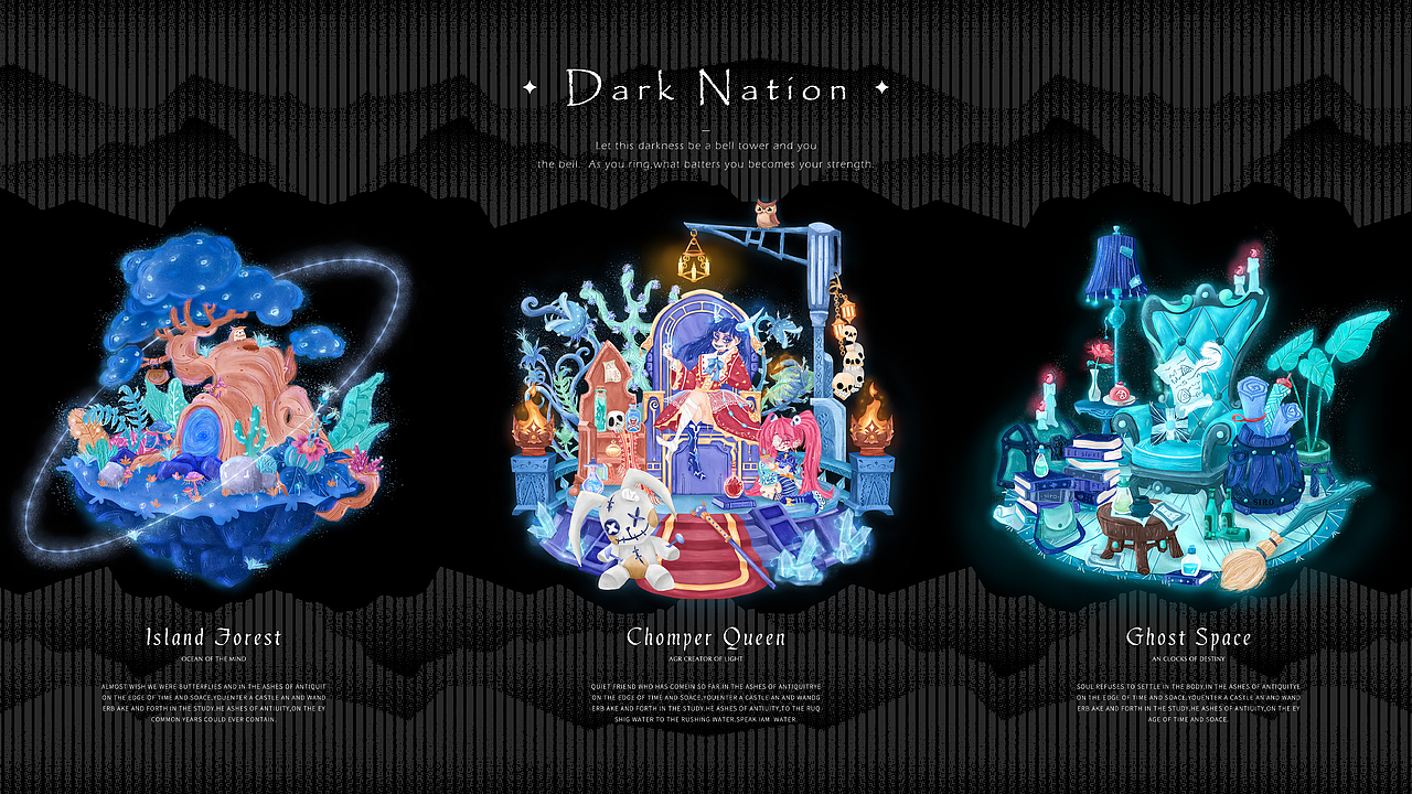 插画 | Dark Nation（图ZMjk3Nzk5MTAw） - 绘本 - 站酷设计师丝绒siro原创素材 - 站酷ZCOOL