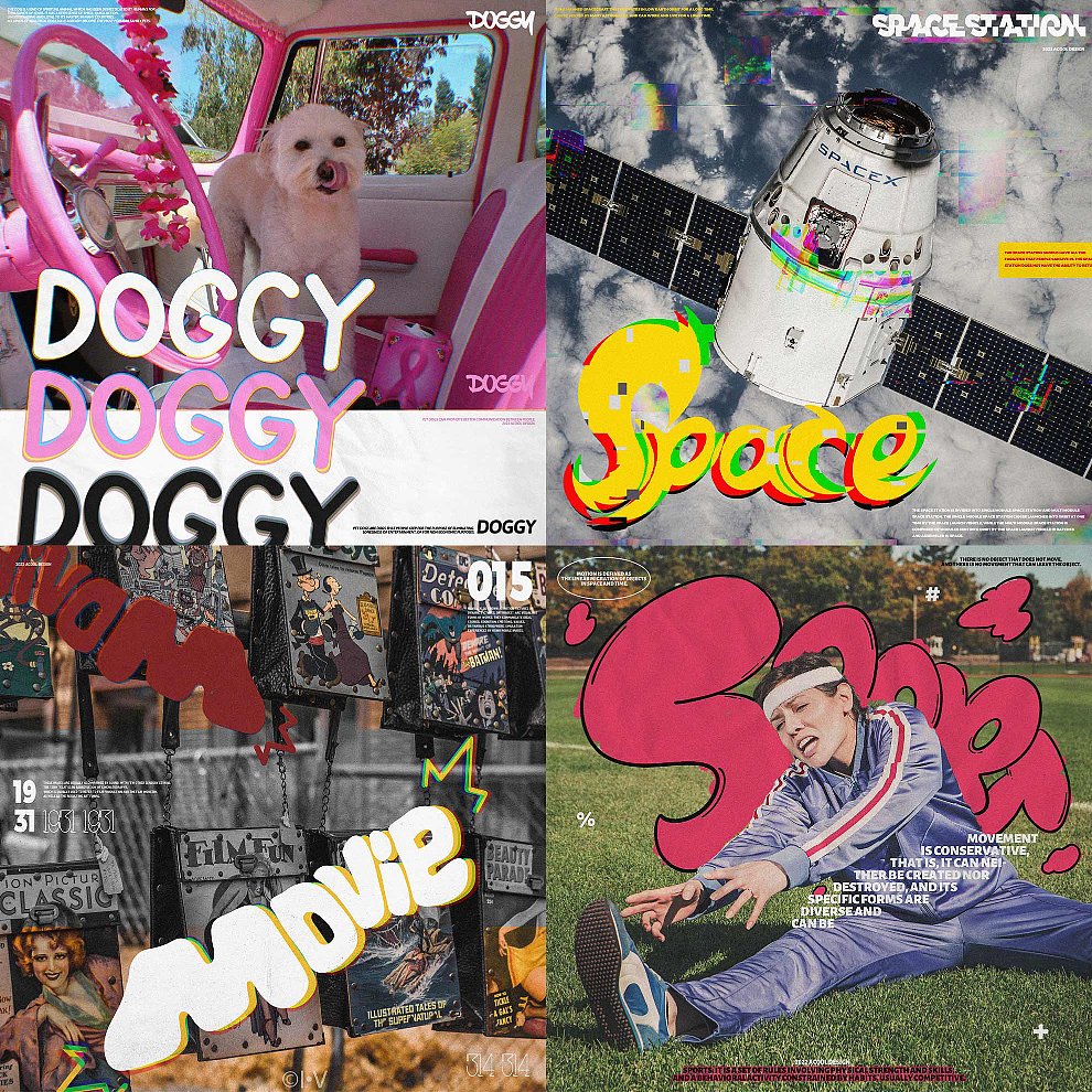 RETRO-复古潮流海报设计（图ZMzIxNDA2MDIw） - 海报 - 站酷设计师阿凉ACOOL原创素材 - 站酷ZCOOL