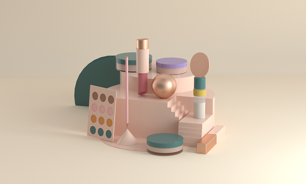 化妆品小场景（图ZMzY2NzcxMTg4） - 海报 - 站酷设计师钟声宴山川原创素材 - 站酷ZCOOL