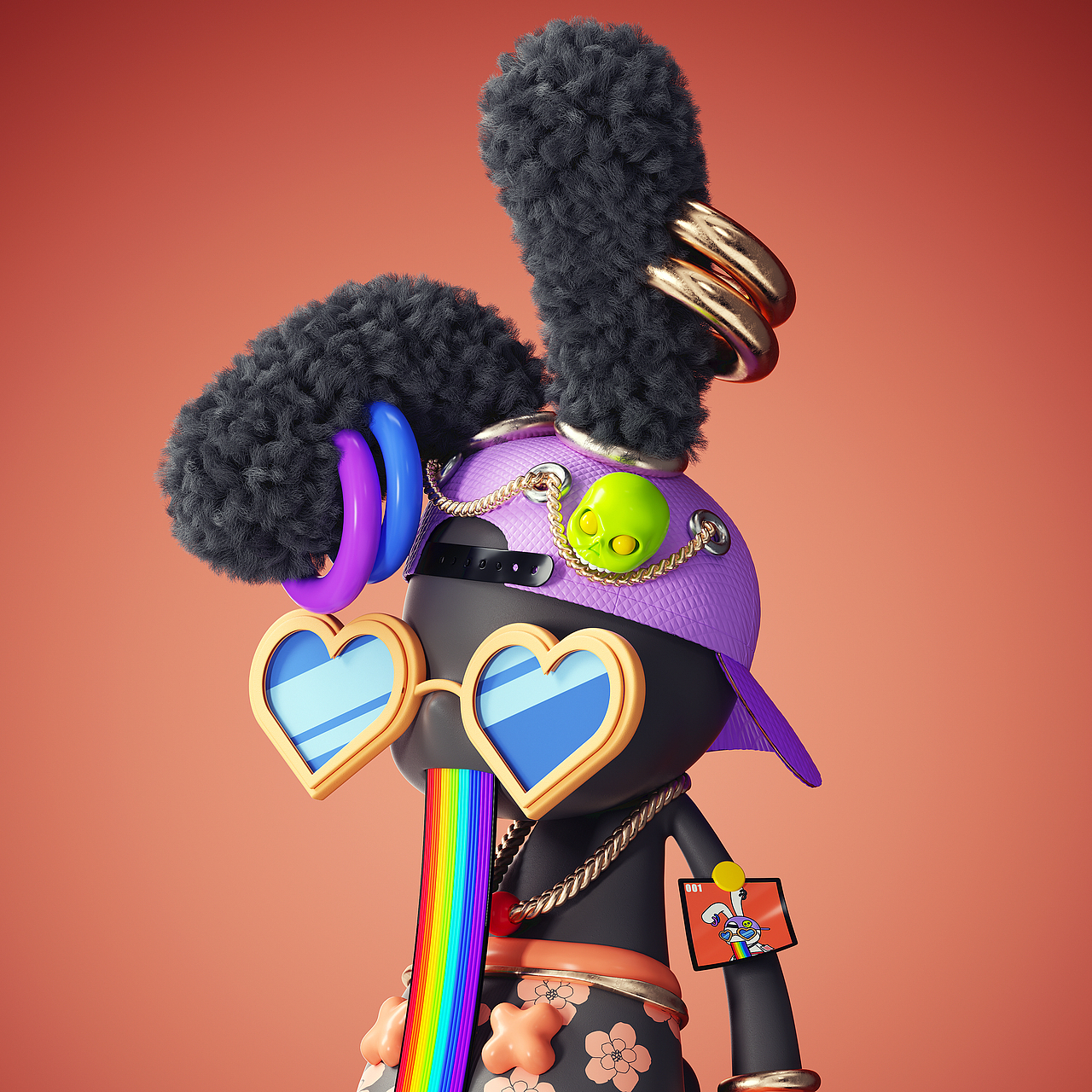 nft——《buny fan buny》兔迷兔3d头像